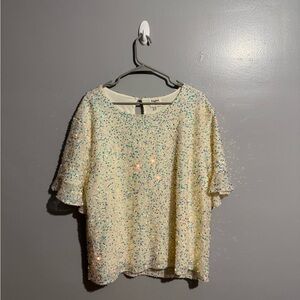 Hayden Cream Sequin Blouse